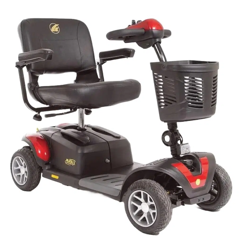 Golden Buzzaround Scooter with Red Trim - You Can Home Medical
