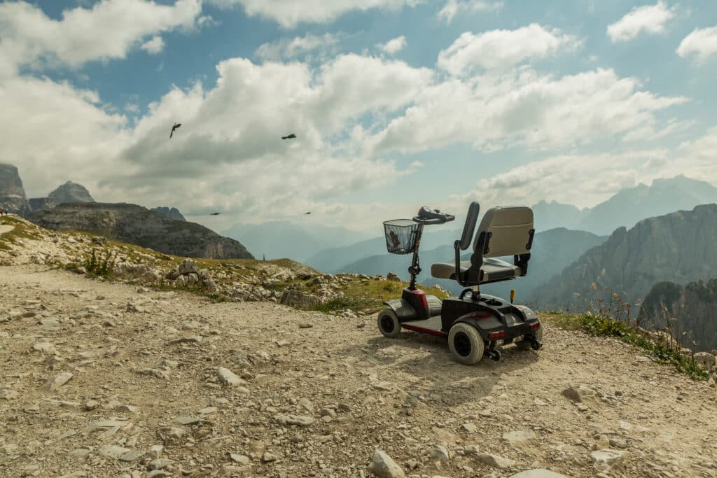 Power mobility scooter on a trail | You Can Home Medical
