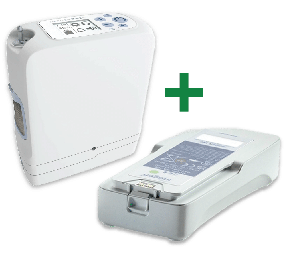 portable oxygen concentrator plus extra battery