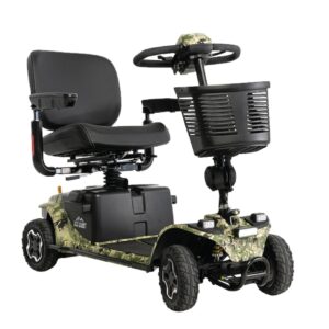 Pride Baja Bandit Power Scooter in Camouflage with Comfortable Seat and Storage Basket - Available at You Can Home Medical in Denver, CO - In-Store Pickup and Local Delivery Available